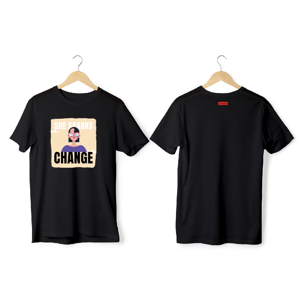 Greys & Blues Grace Pima Round Neck T-Shirt-Black